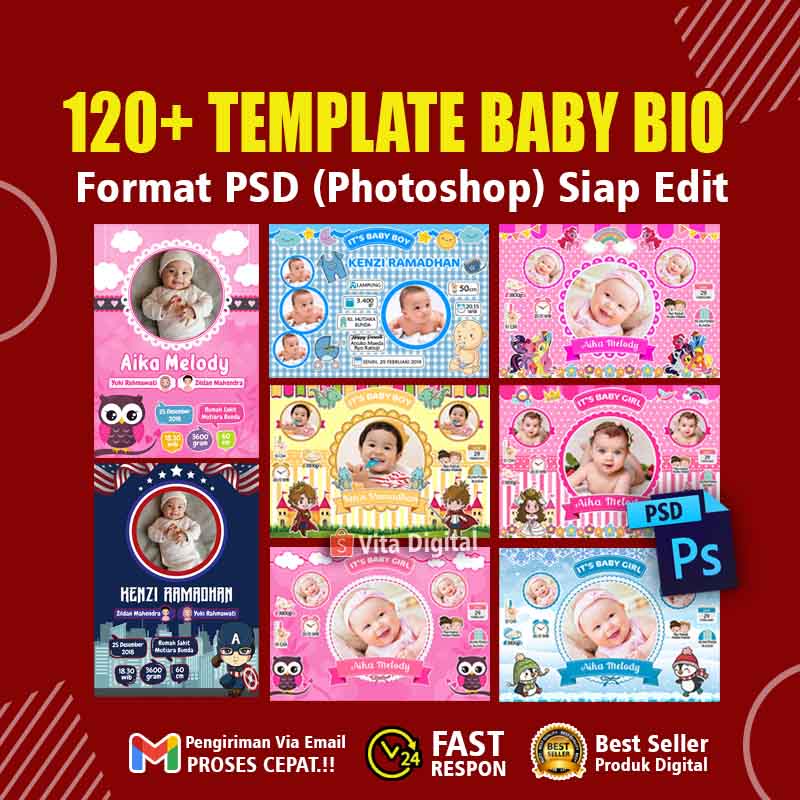 120+ TEMPLATE BABY BIO PSD PHOTOSHOP