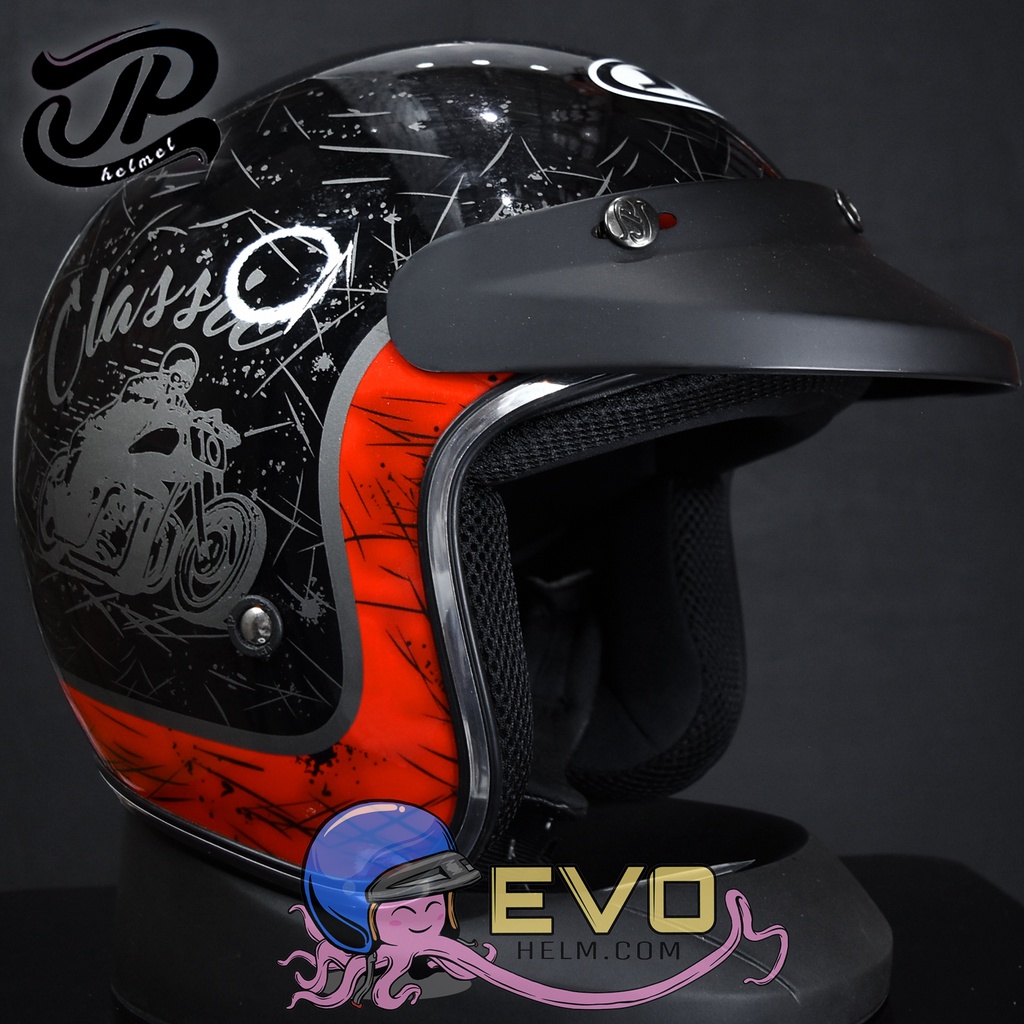 HELM BOGO JPX_JP NEW BIGIE MOTIF - BORN TO RIDE ORIGINAL JP RETRO HELM BOGO