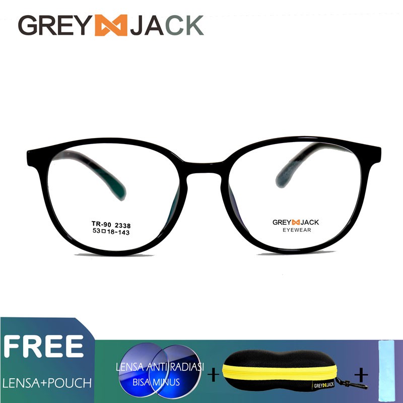 

Grey Jack Frame Kacamata Fashion TR90 Pria & Wanita 2338