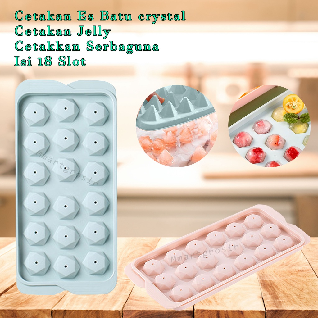 Cetakan Es Batu crystal/ Cetakan Jelly / Cetakkan Serbaguna/ 18 Slot