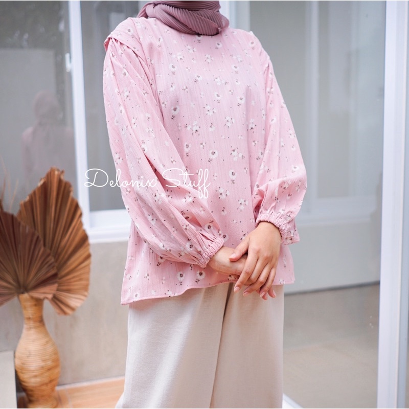 Eudora flower korean blouse