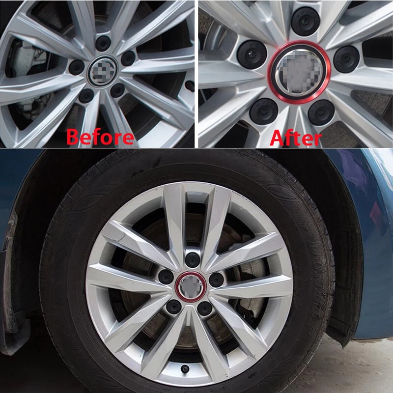 4 Pcs Sticker Dekorasi Hub Velg Mobil Bahan Aluminum Alloy Untuk Kia