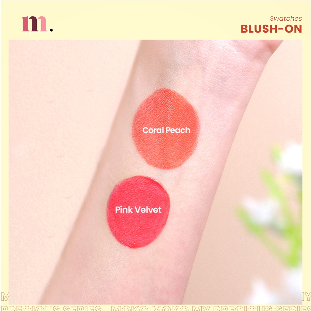 ⭐BAGUS⭐ MOKO MOKO My Precious Blush On | Coral Peach Pink Velvet | Blush On