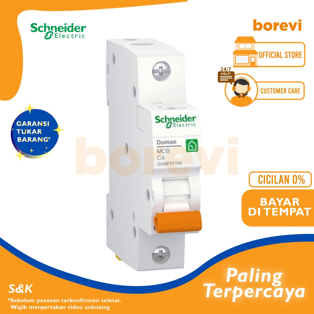 MCB SCHENEIDER C4 / MCB  4 AMPERE