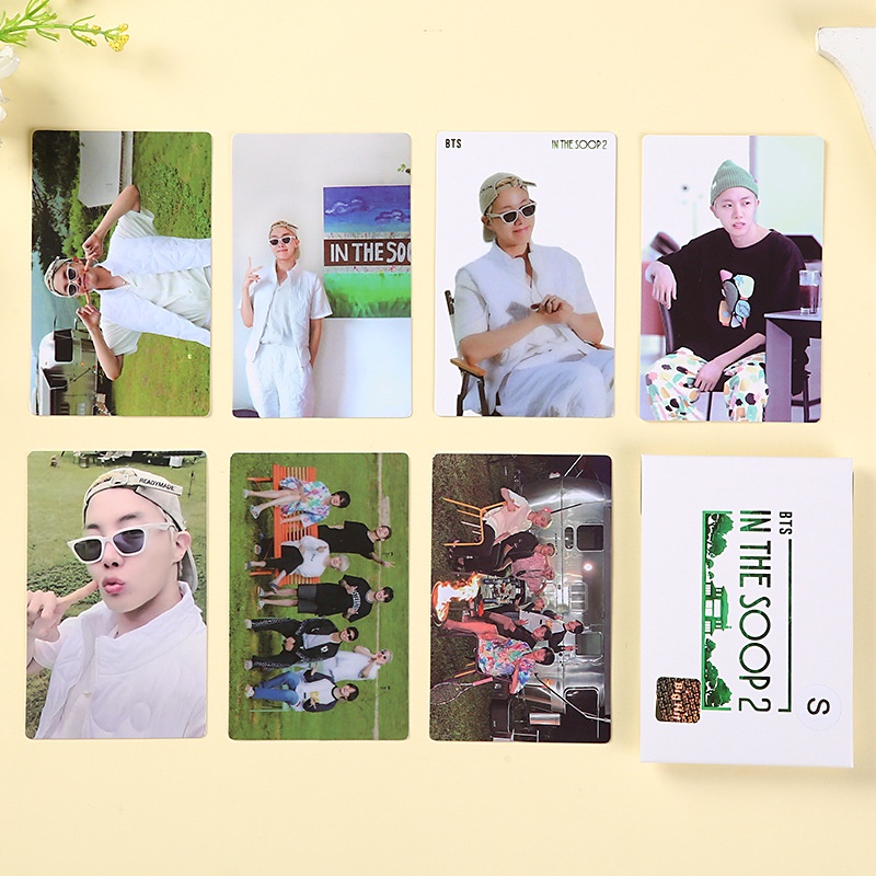 8pcs / Set Kartu Foto Mini BTS IN THE SOOP2 JK V JIN SUGA RM JIMIN J-HOPE