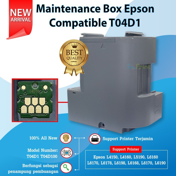 Maintenance Box Epson T04D1 Compatible Reset Waste Tank Printer L4150 L4160 L6160 M2140 ET3750