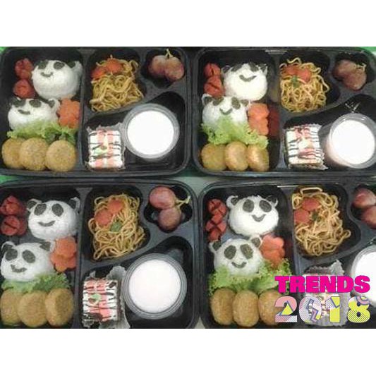 NEW Mika Bento / box bento / mika lunch box 4 sekat plastik tebal MUMER