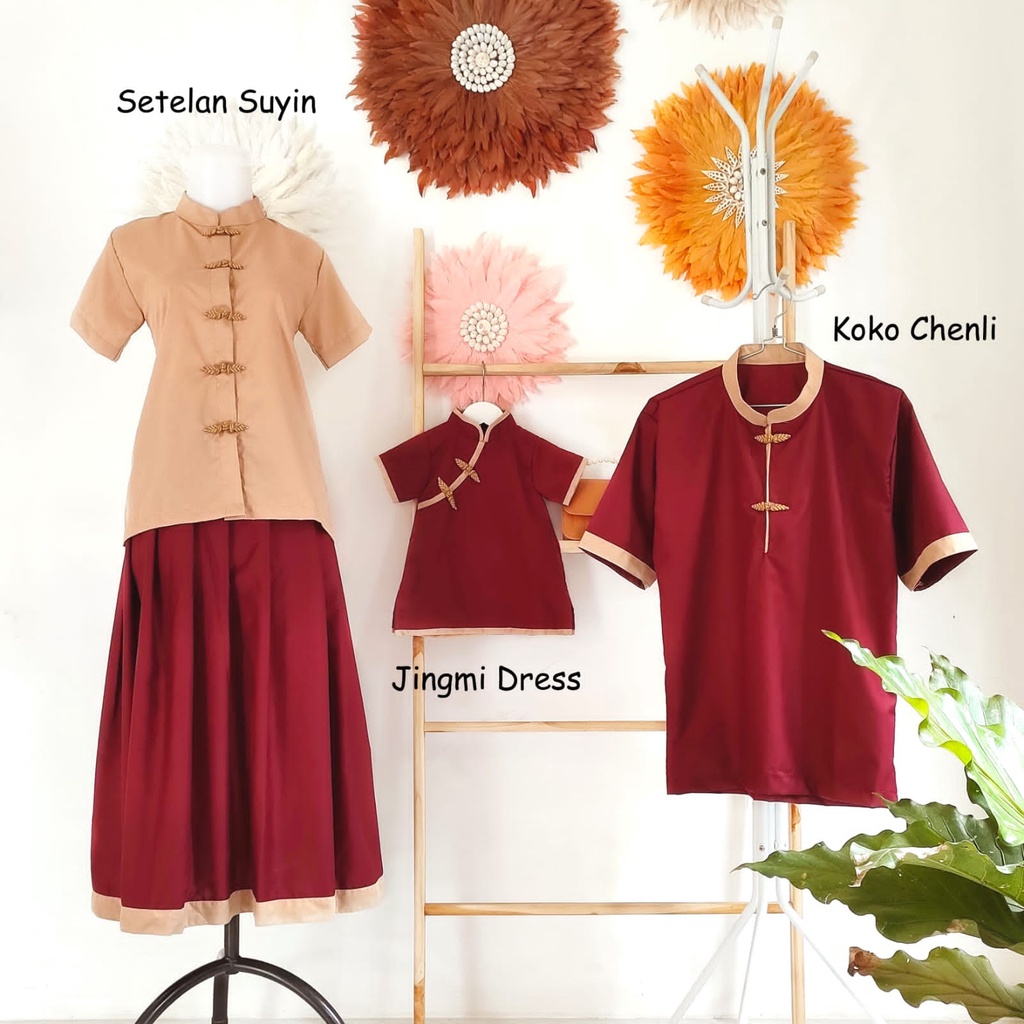 CHEONGSAM COUPLE FAMILY SET / SUYIN FAMSET / SERAGAM IMLEK KELUARGA / BAJU IMLEK / QIPAO