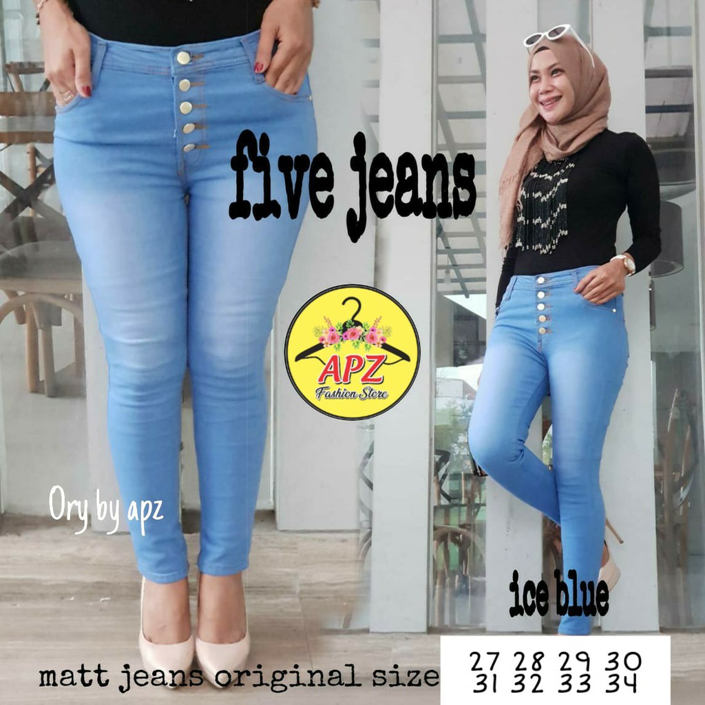 MODIS!! FIVE JEANS DENGAN MODEL HIGH WAIST VARIASI KANCING