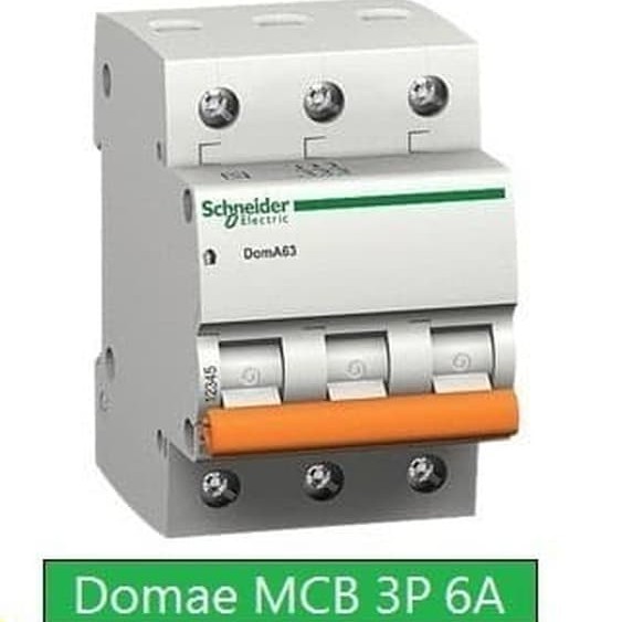 SCHNEIDER MCB 6 AMPER 3 PHASE SNI ORIGINAL PRODUK TERBAIK