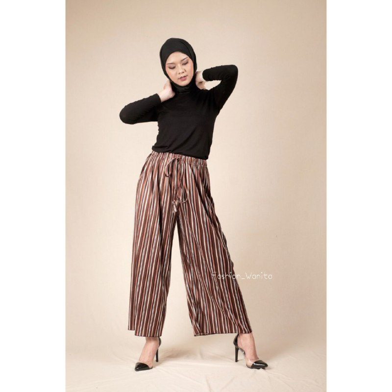 KULOT PLISKET PANJANG MOTIF SALUR/NORWAY CULLOTES PANTS/ KULOT CANDY PREMIUM