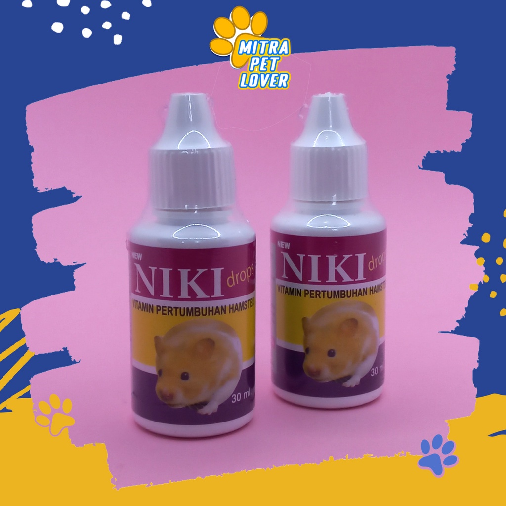 VITAMIN PERTUMBUHAN HAMSTER - NIKI DROP 30 ML -TINGKATKAN METABOLISME &amp; STAMINA &amp; IMUN &amp; GEMUK GENDUT LINCAH UNTUK TIKUS MARMUT LANDAK - SUPLEMEN - MURAH GARANSI KUALITAS ASLI ORIGINAL - PET ANIMAL TAMASINDO OBAT KESEHATAN HEWAN PELIHARAAN MITRAPETLOVER