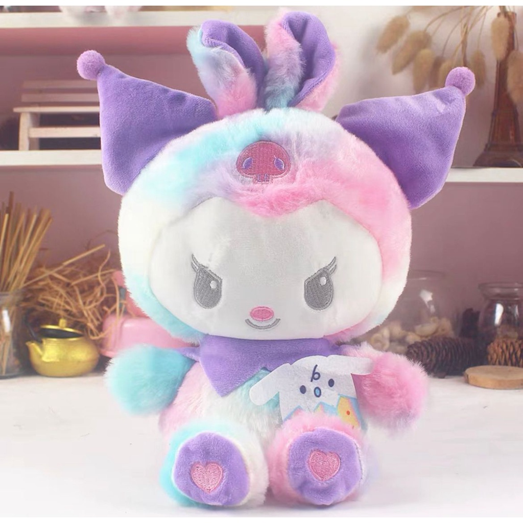 BONEKA CINNAMOROLL MELODY KUROMI HELLO KITTY RAINBOW IMPOR