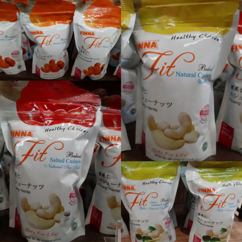 

Finna Fit Baked Natural Cashew/Baked Green Garden/Honey Roasted Cashew/Baked Salted Cashew Fresh&New
