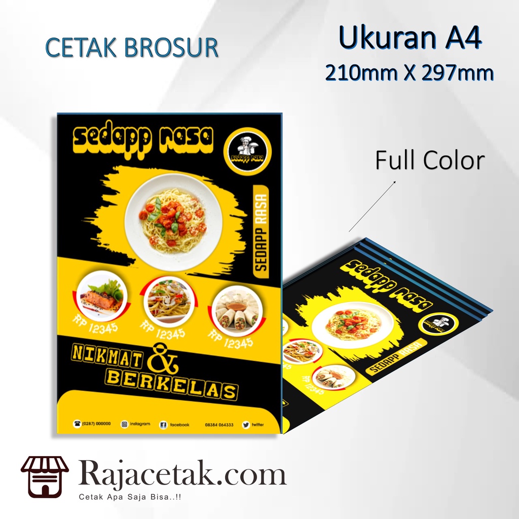 

Cetak Brosur A6 / Cetak Flyer / Leaflet Art Paper 150 Gram (min. Pemesanan 100 lembar)