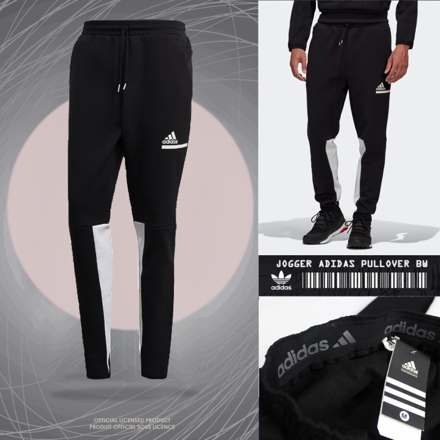 JOGGER ADIDAS ZNE BLACK WHITE | CELANA JOGER PRIA GRADE ORIGINAL | CELANA PANJANG | SPORTY