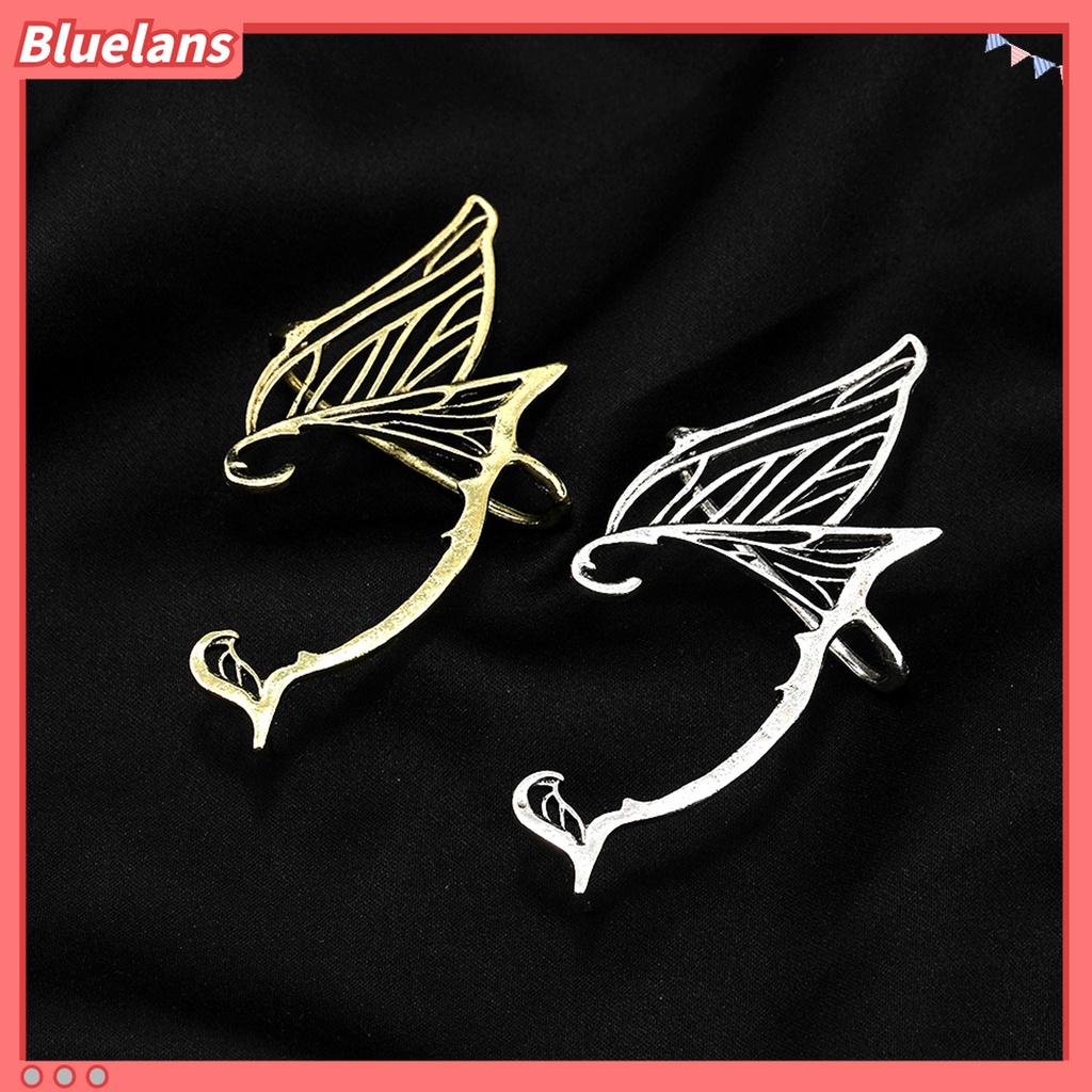 1 Pc Anting Klip Bentuk Sayap Peri Naga Bahan Alloy Metal Gaya Vintage Untuk Hadiah