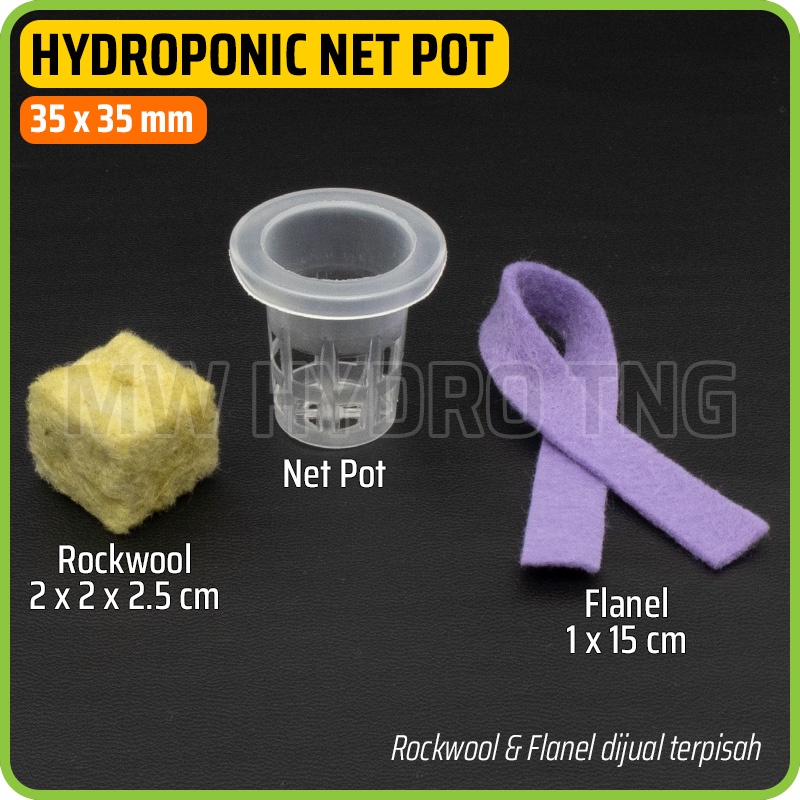 Netpot Hidroponik / Hydroponic Net Pot - 35 x 35 mm