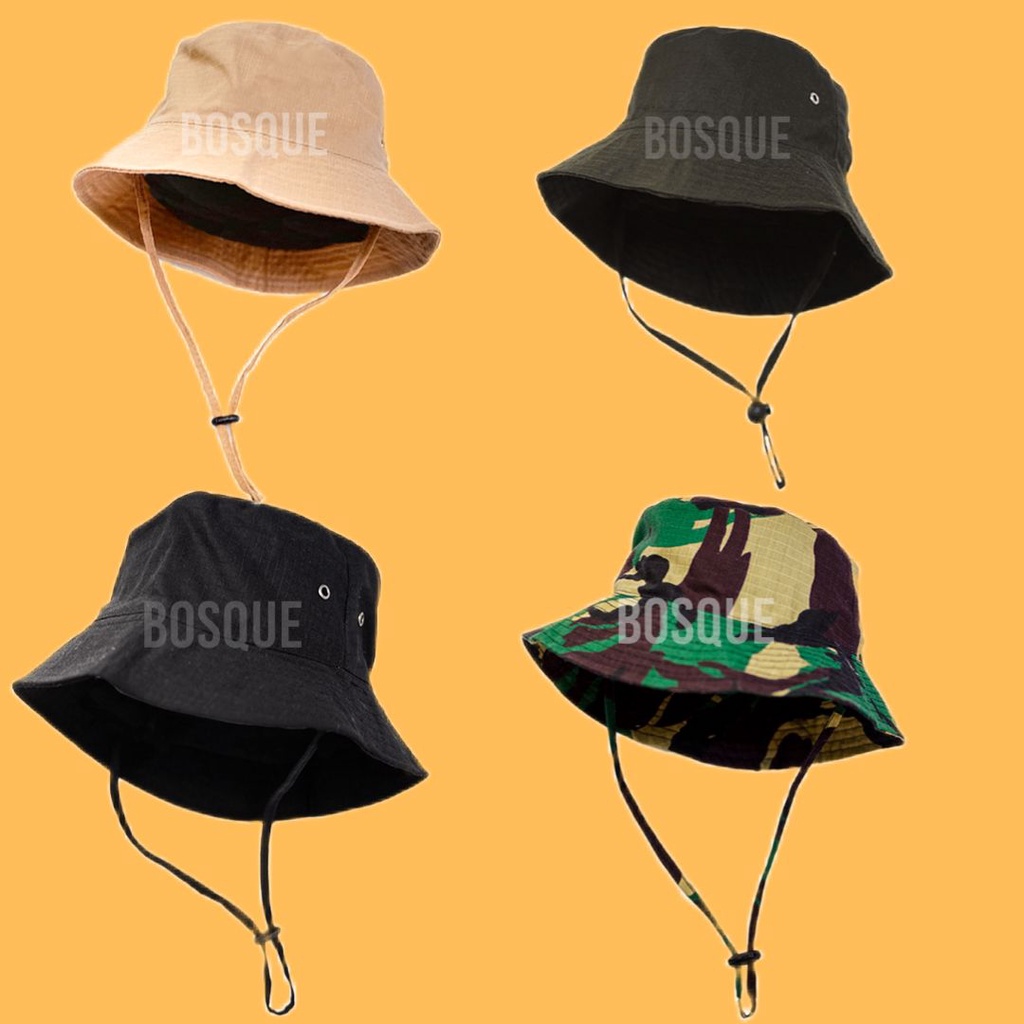 Topi Bucket Rimba Tali Pria/Wanita Kualitas Premiun Dewasa/Remaja