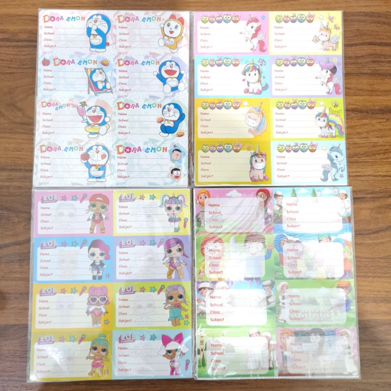 

Label Stiker Sticker Nama Karakter (KONFIRMASI STOK)