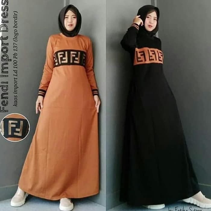 Gamis Fendi FENDI GAMIS MAXI DRESS MUSLIM WANITA Murah