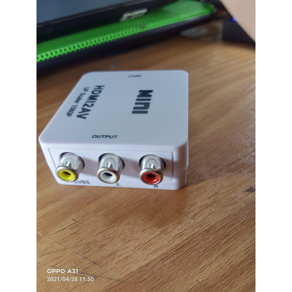 HDMI to AV converter KONVERTER HDMI KE AV RCA TV MONITOR ATAU PROYEKTOR
