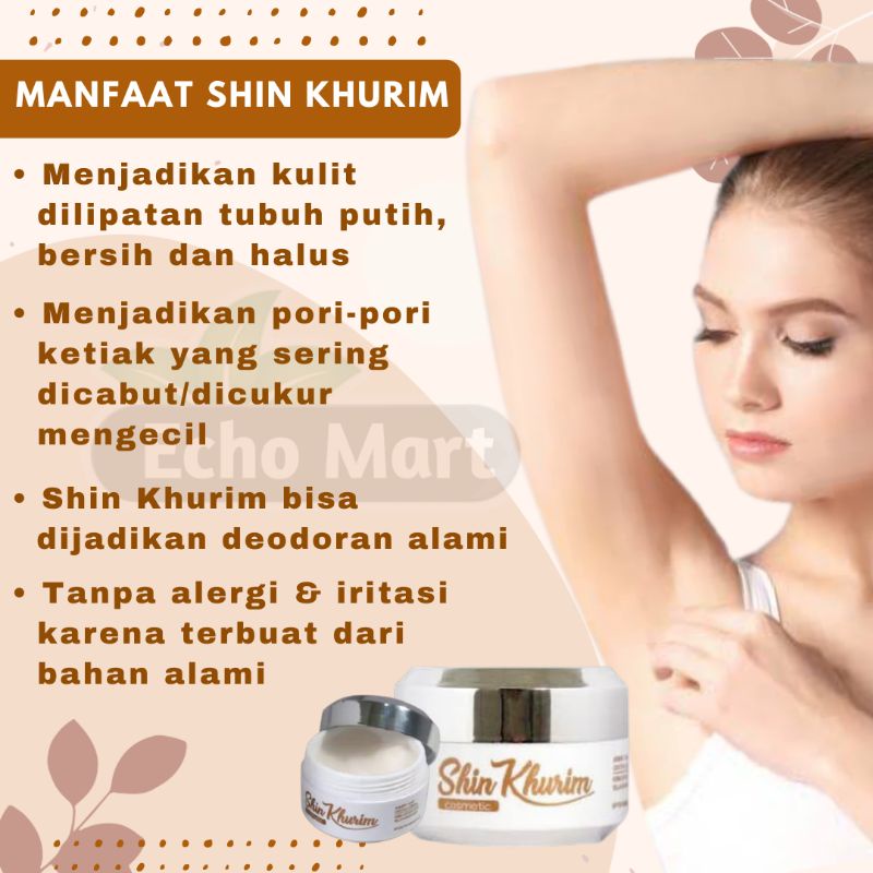 Cream Pemutih Pencerah Ketiak Selangkangan Ampuh BPOM Shin Kurim Shin Khurim Original Krim Pemutih Bokong Leher Sikut Lutut Leher Pantat Ketek Dengkul Siku Obat Lotion Memutihkan Lipatan Selangkangan Ketiak Hitam Membandel Permanen Underarm Ori