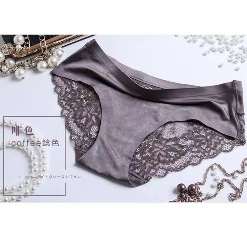 Desecrettz Panties #007 Celana Dalam Wanita Sexy Bahan Renda Model Cheeky Panty, CD Wanita