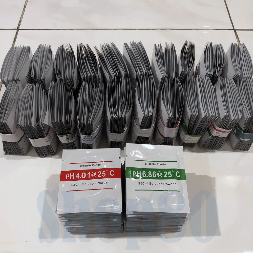 Serbuk Kalibrasi Buffer Powder 4.01 6.86 9.18 Bubuk PH Meter Solution 4 6 9