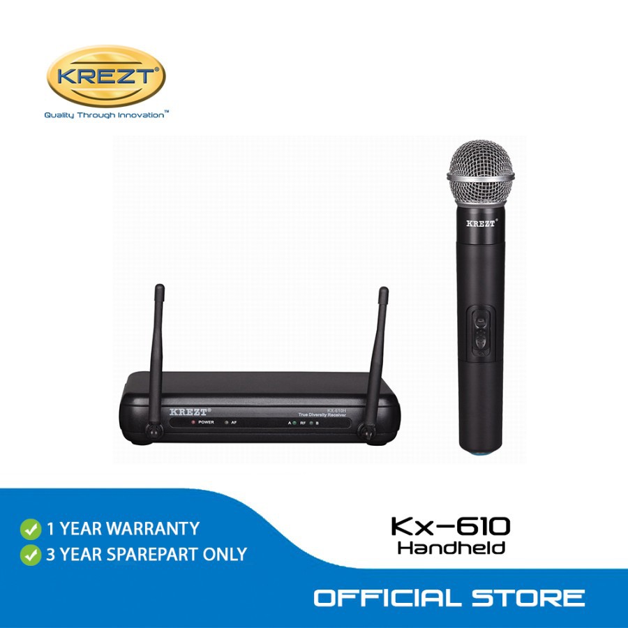 PROFESSIONAL WIRELESS MICROPHONE KREZT KX 610 HANDHELD