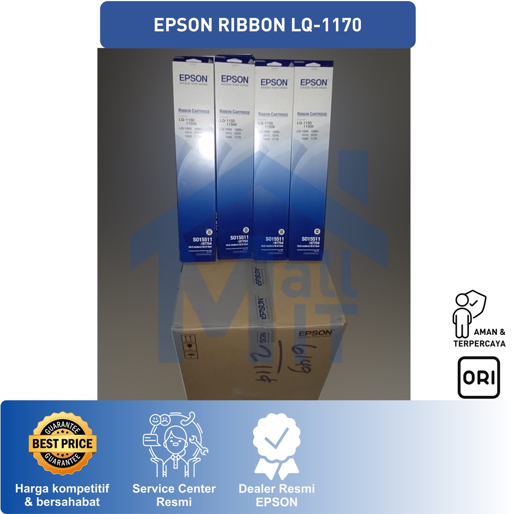 (BISA COD) RIBBON CATRIDGE EPSON ASLI ORIGINAL LQ1170 LQ1050 LQ1150 LQ1070 LQ1010 LQ1000 S015511