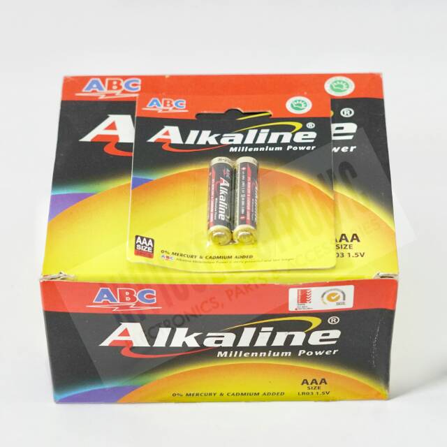 Baterai ABC alkaline AAA A3 isi 2