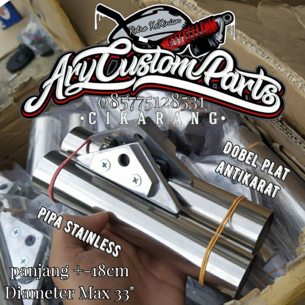 Solusi breket Kupingan lampu pesek Stainles antikarat ninja verza Megapro mono cb 150 dll Terlaris