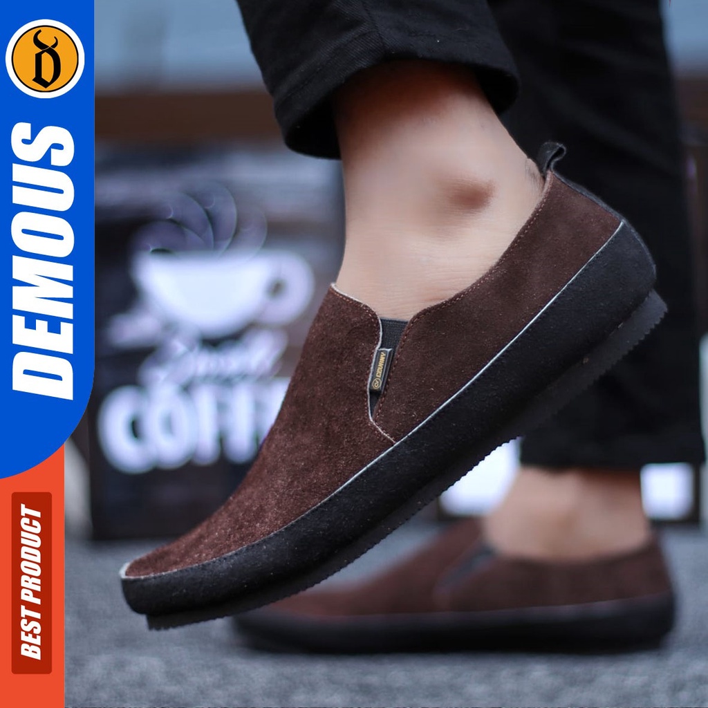 DEMOUS Marioz - Sepatu Slip On Pria Casual Original