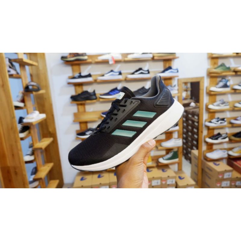 ADIDAS RUNNING DURAMO 9 BLACK WHITE LIST GREEN SHOES PRIA WANITA EE8029 ORIGINAL BNIB