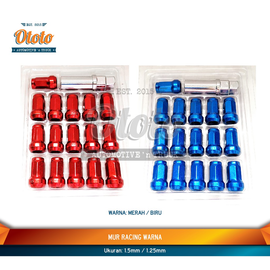Mur Racing Mur Radial Baut Roda Warna Ukuran 1.5MM Cineka Honda & Toyota