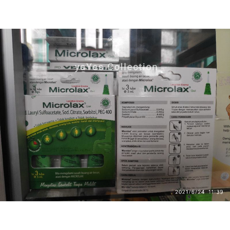 Microlax gel 5 ml tube susah buang air besar BAB Sembelit mikrolak dewasa anak orang tua ibu hamil