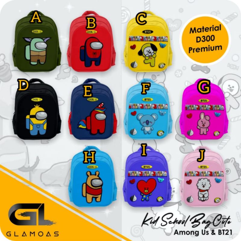 READY KLOTER 2 TAS KARAKTER BTS DAN AMONG US BY GLAMOAS