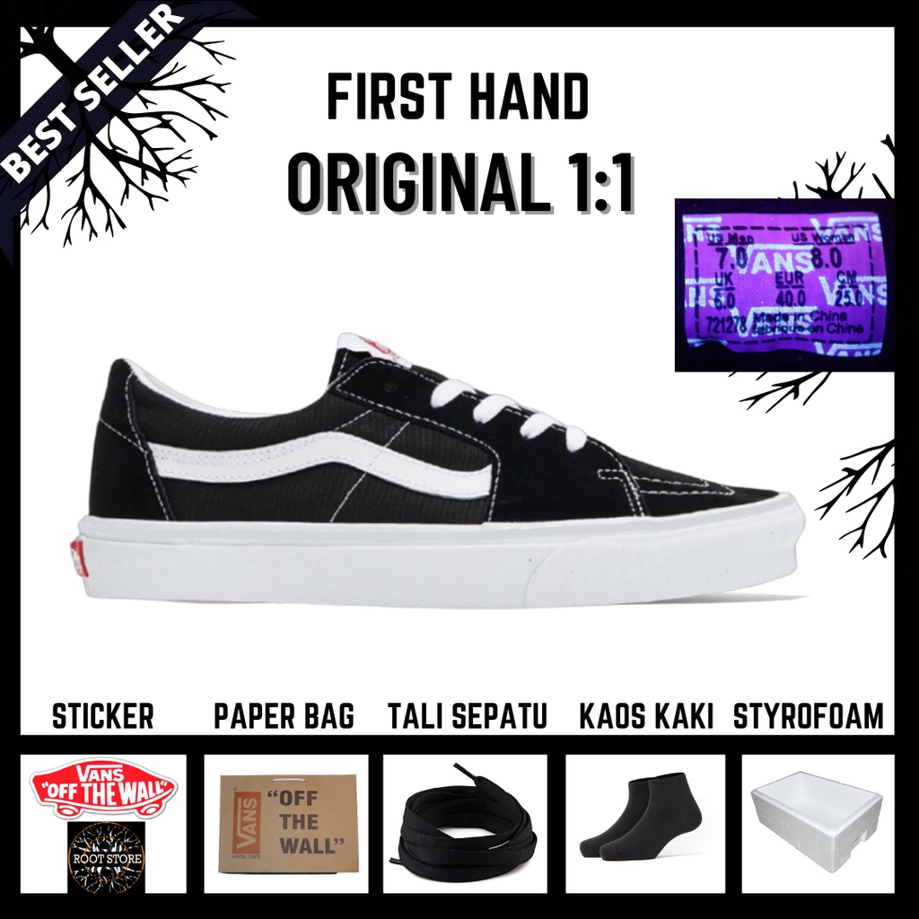 VANS SK8 LOW OG BLACK WHITE