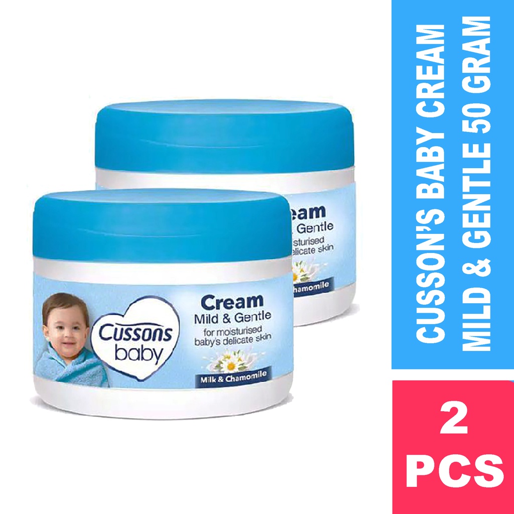 [ 2 PCS ] Cussons Baby Cream Mild &amp; Gentle - Krim Bayi 50gr X 2