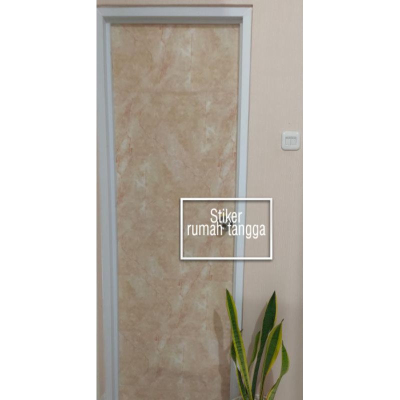 wallfoam Walpapper marmer kilat glossy warna putih dan creme