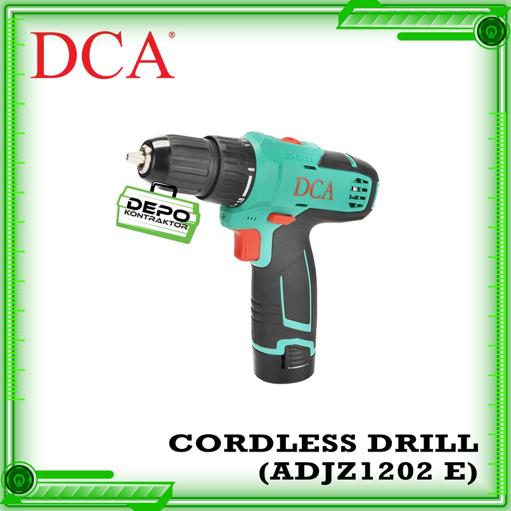 Cordless Drill ADJZ1202E 10.8 Volt Bor Baterai DCA ADJZ1202