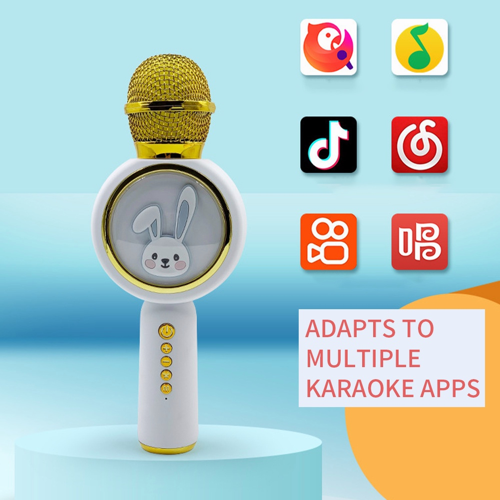 Mic Karaoke X6 Wireless Bluetooth  Player Smule Speaker Advance Microphone Pengubah Suara Portable KADO ANAK