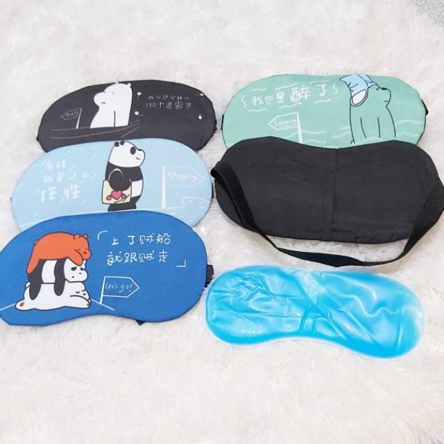 PENUTUP MATA TIDUR DENGAN GEL PENDINGIN / sleeping eye mask