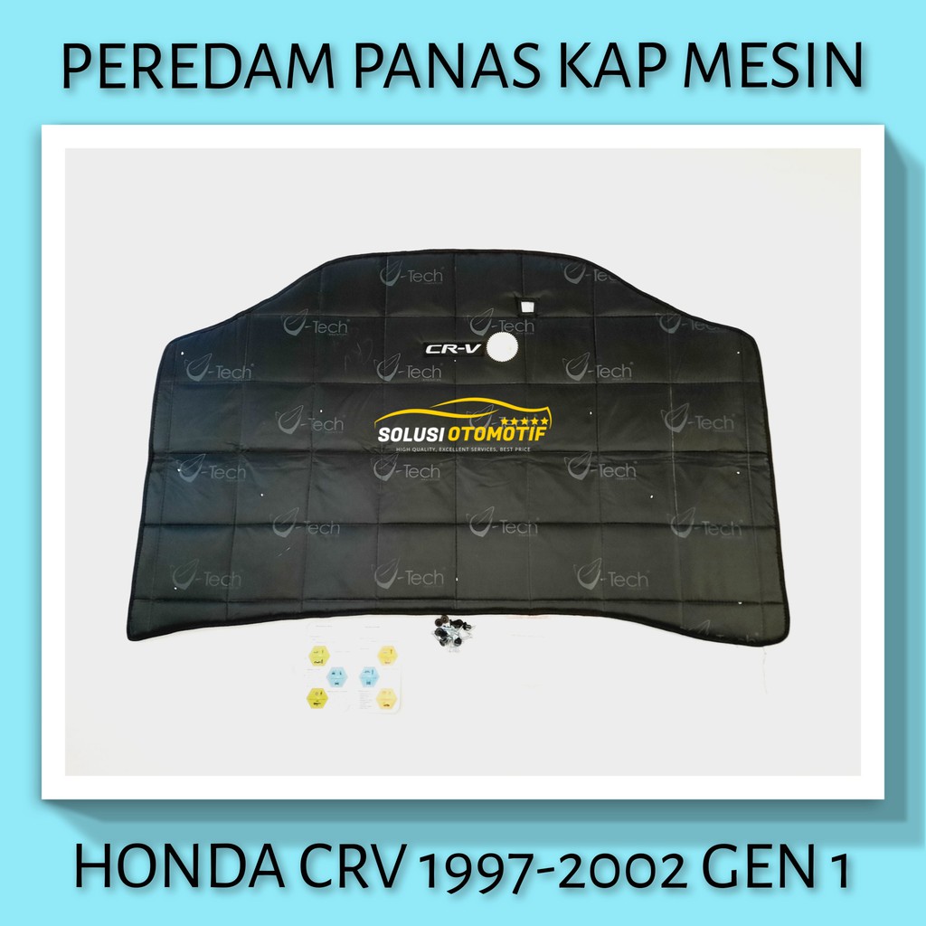 HONDA CRV 1997-2002 Gen 1 VTECH Ori Pelindung Peredam Panas Kap Mesin Aksesoris Variasi Mobil + Klip