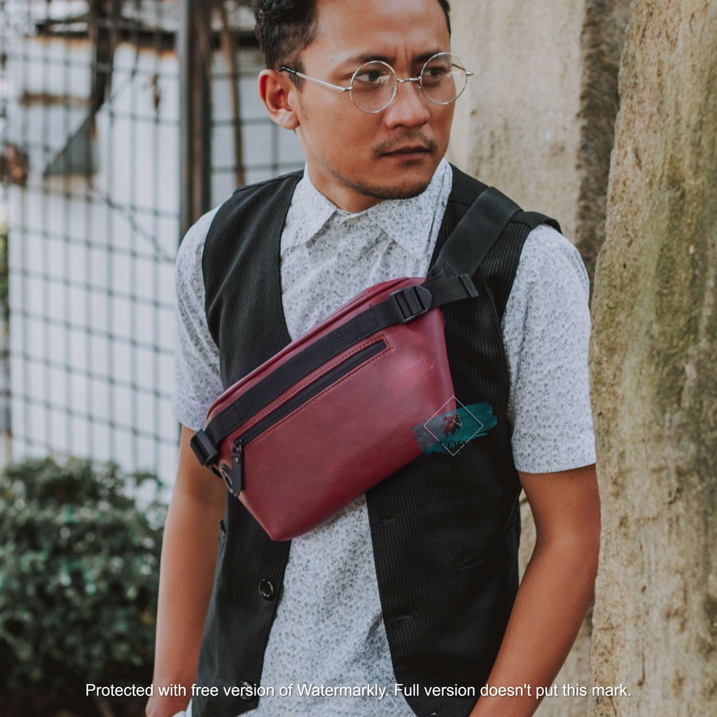 GORANK WAISTBAG Tas selempang Pria Dan Wanita Tas Murmer Kulit Tersedia 6 Warna