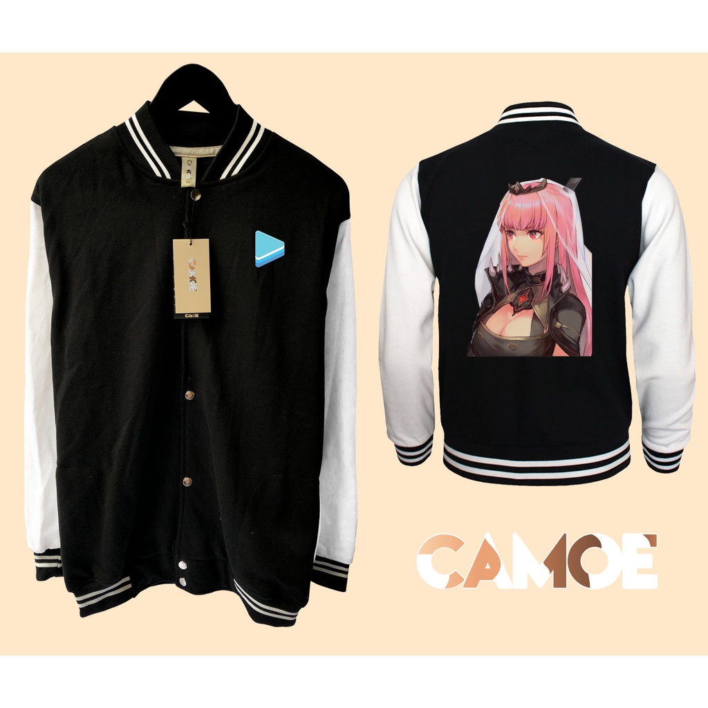 Jaket Baseball Varsity Anime Hololive vTuber Mori Calliope