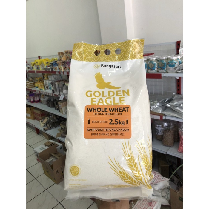 

BISA COD Whole wheat flour 2,5 kg premium halus brown roti gandum bread super