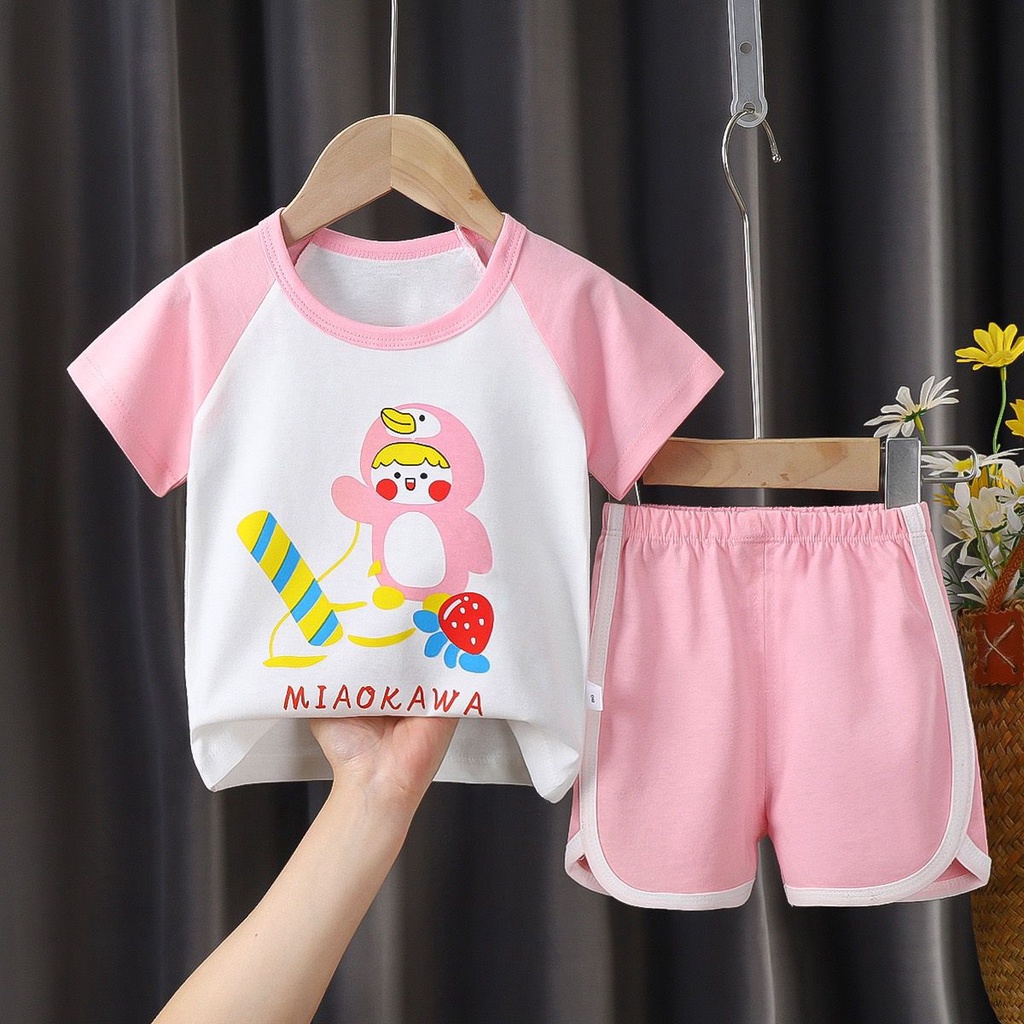 Setelan bayi / pakaian Anak Setelan bayi laki laki Baju bayi Perempuan set Stelan Anak bahan adem Baju bayi