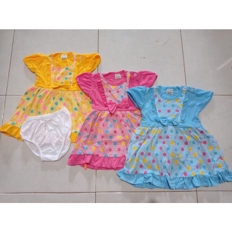 Dress anak perempuan polkadot